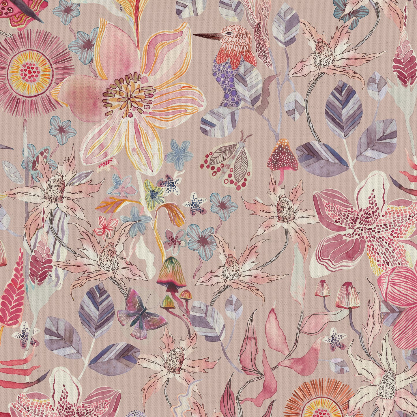 Primrose Fabric / Blush - Just Fabrics