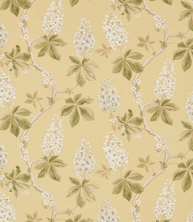 Chestnut Tree Fabric / Lemon / Lettuce - Just Fabrics