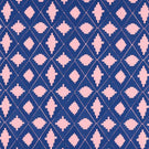 Garden Terrace Fabric / Lapis / Rose - Just Fabrics