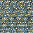 Bellflowers Fabric / Indigo / Thyme