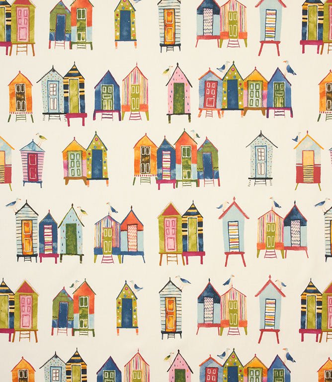 Beach Hut Fabric / Neopolitan - Just Fabrics