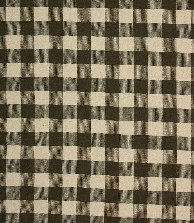 Aldsworth Check Fabric / Khaki - Just Fabrics
