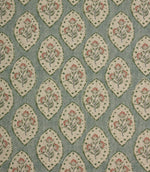 Fleur De Lune Fabric / Indigo - Just Fabrics