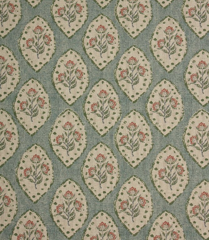 Fleur De Lune Fabric / Indigo - Just Fabrics