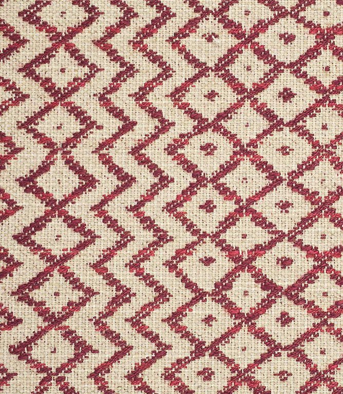 Cheslyn Fabric / Claret / Cream - Just Fabrics