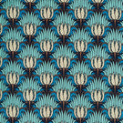 Tulip & Bird Fabric / Opal & Sea Foam - Just Fabrics