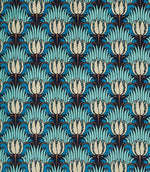 Tulip & Bird Fabric / Opal & Sea Foam - Just Fabrics