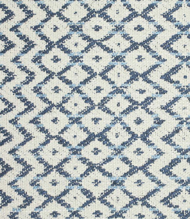Cheslyn Fabric / Indigo / Ivory - Just Fabrics