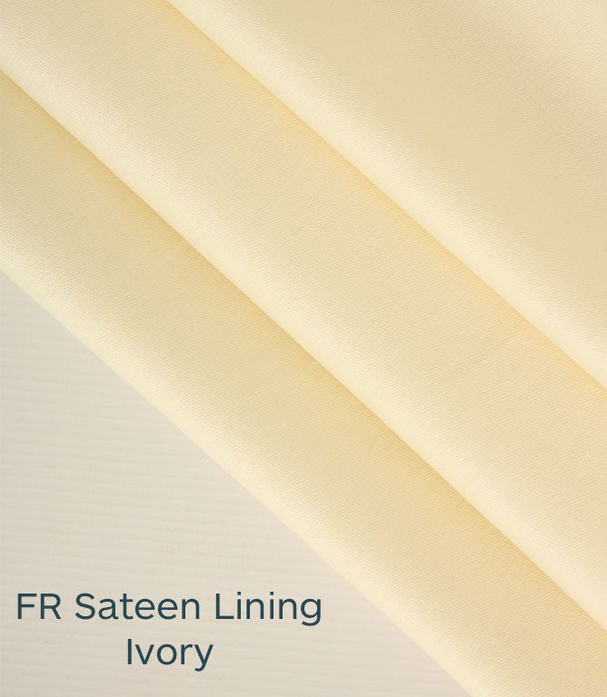 FR Sateen Lining Fabric / Ivory - Just Fabrics