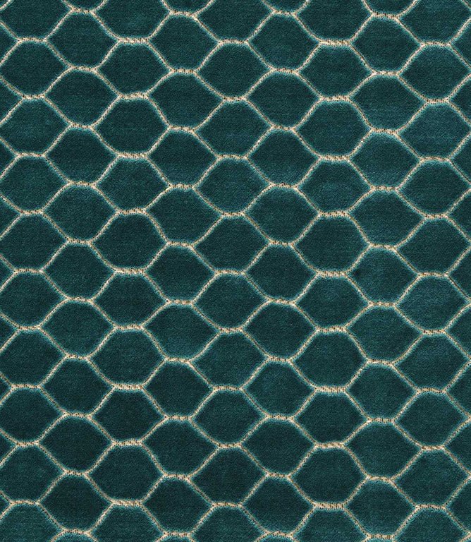 Faraday Velvet Fabric / Malachite - Just Fabrics