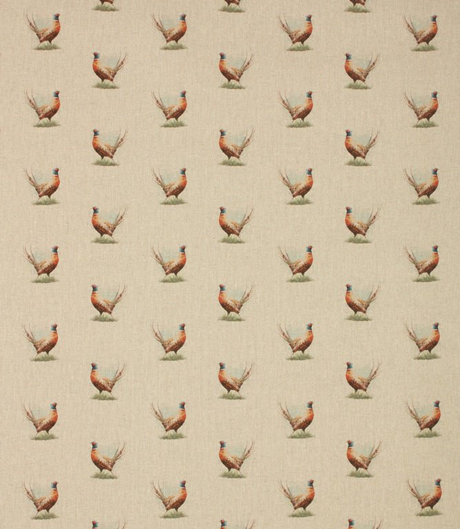 Pheasants Fabric / Linen - Just Fabrics