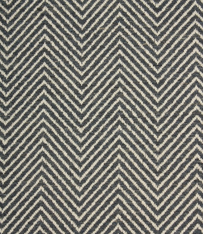 Kingham Herringbone Fabric / Ink - Just Fabrics