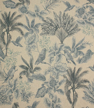 Aviary Toile Fabric / Blue