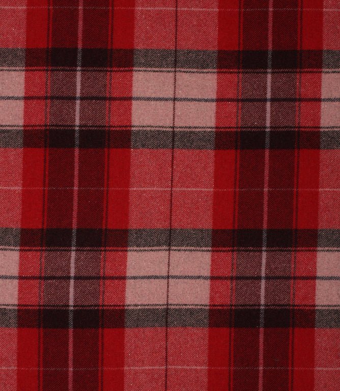 Lewis Wool Fabric / Red - Just Fabrics