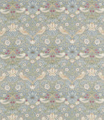 Strawberry Thief Fabric / Slate / Vellum - Just Fabrics