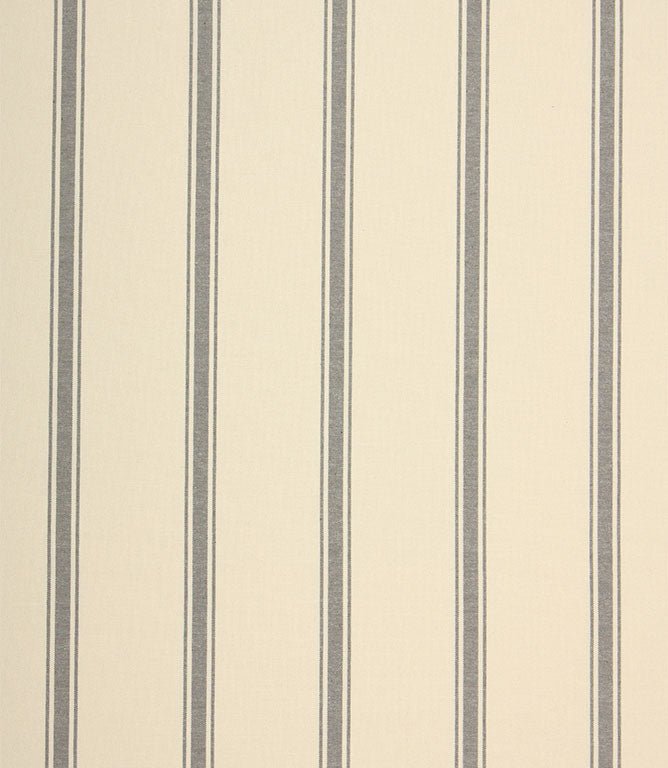 St Agnes Wide Stripe Fabric / Grey - Just Fabrics