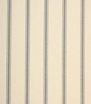 St Agnes Wide Stripe Fabric / Grey - Just Fabrics