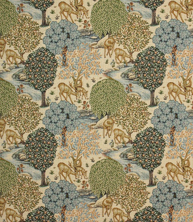 The Brook Tapestry Fabric / Natural - Just Fabrics