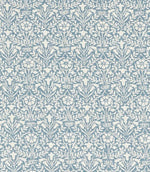 Bellflowers Weave Fabric / Mineral Blue - Just Fabrics