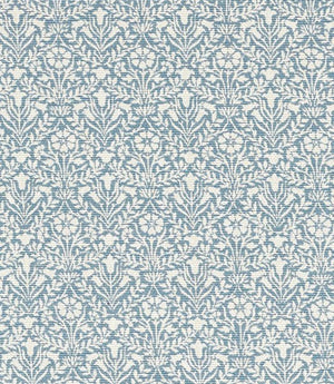 Bellflowers Weave Fabric / Mineral Blue