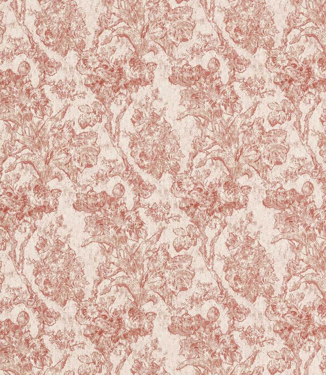 Fringed Tulip Toile Fabric / Putty - Just Fabrics