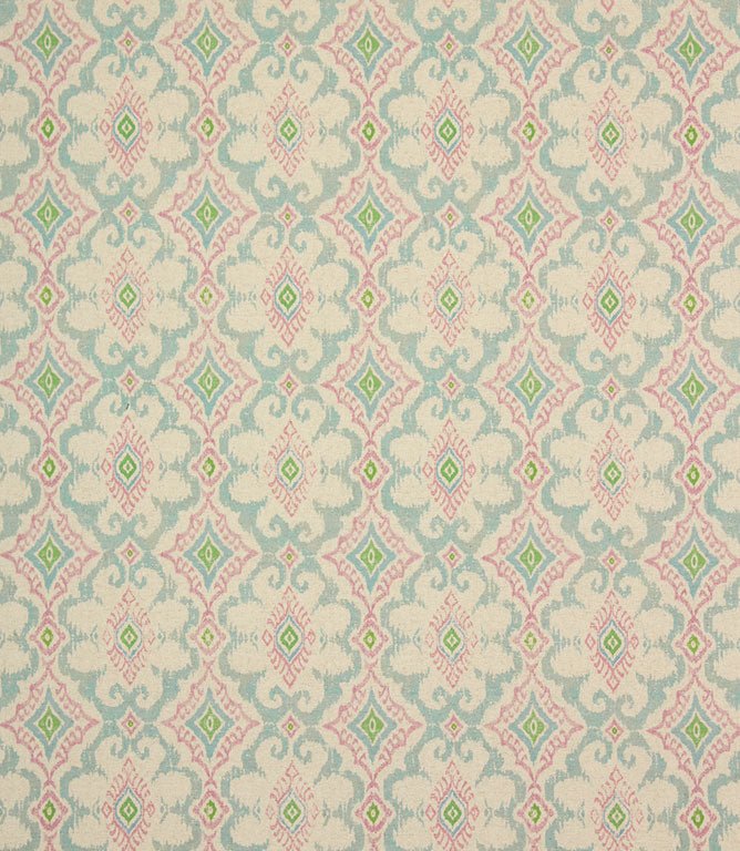 Daria Wide Fabric / Duck Egg / Soft Pink - Just Fabrics