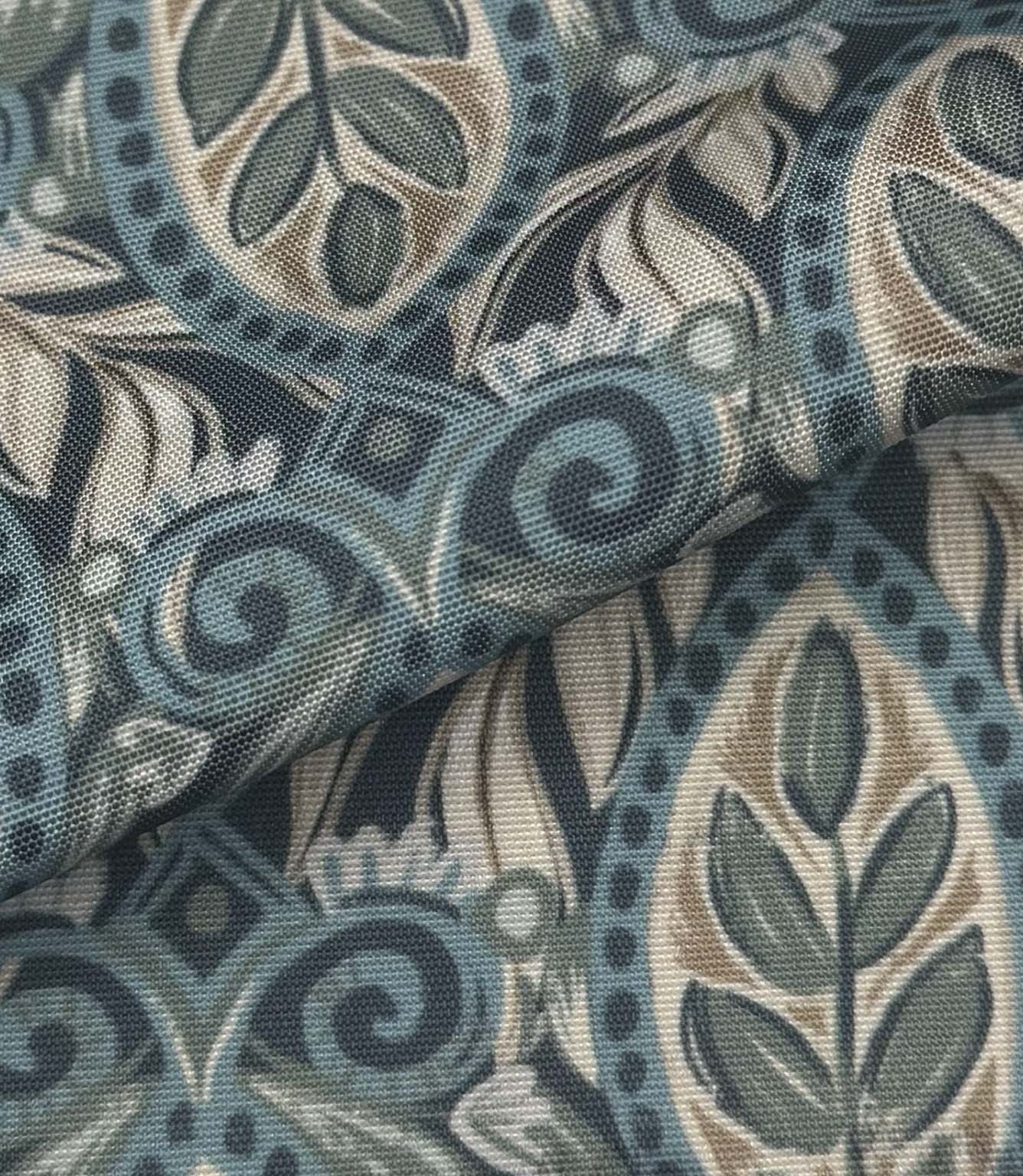 Arbor Fernwork Outdoor Fabric / Blue