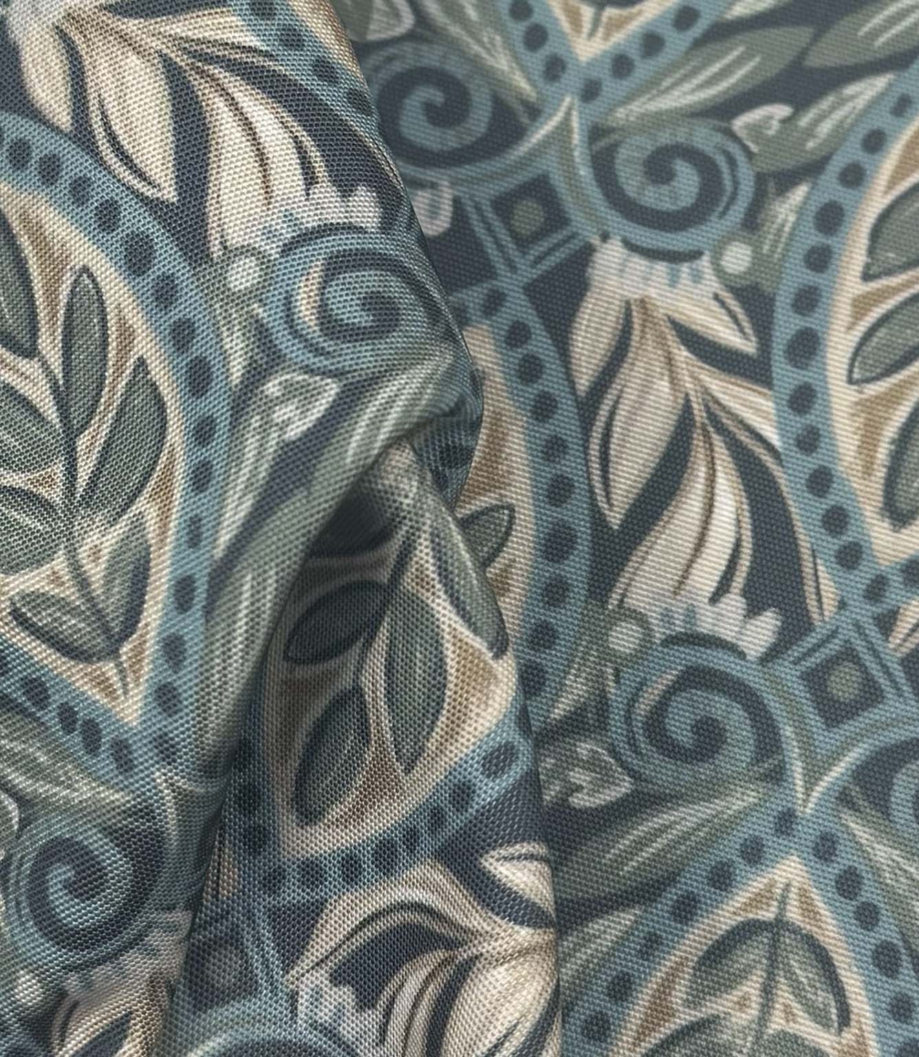 Arbor Fernwork Outdoor Fabric / Blue