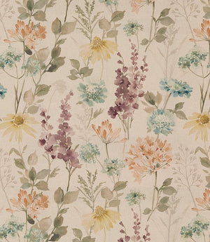 Wild Garden Linen Fabric / Sky