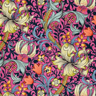 Golden Lily Velvet Fabric / Serotonin Pink - Just Fabrics