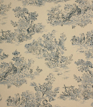 Chateau Toile Fabric / Blue