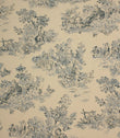 Chateau Toile Fabric / Blue - Just Fabrics