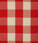 Aldsworth Chunky Check Fabric / Red - Just Fabrics
