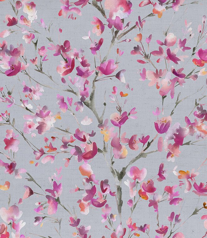 Belsay Fabric / Silver - Just Fabrics