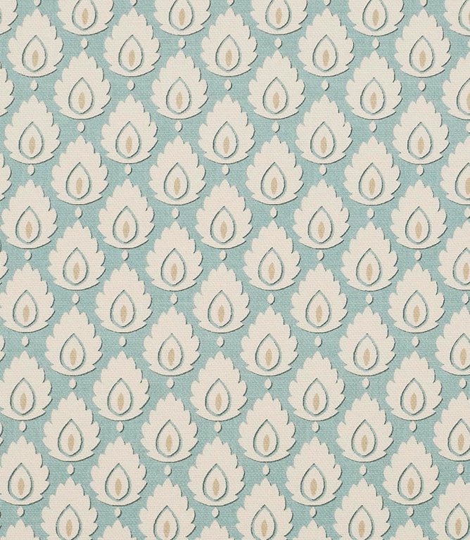 Odila Fabric / Aqua - Just Fabrics