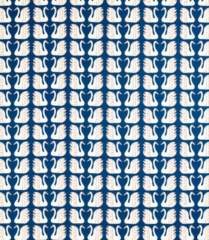Swim Swam Swan Fabric / Denim