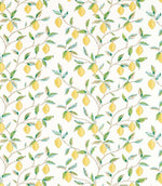 Lemon Tree Fabric / Lemon / Bayleaf - Just Fabrics