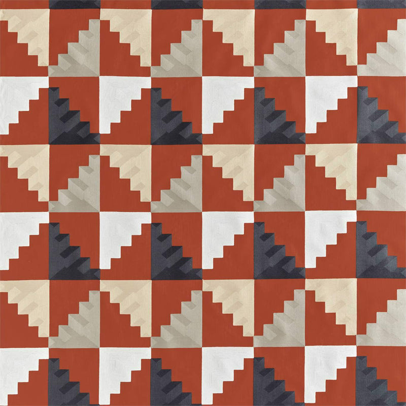 Mehari Fabric / Harissa / Oyster / Charcoal - Just Fabrics