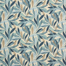 Island Leaves Fabric / Ashley Blue - Just Fabrics