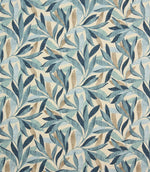 Island Leaves Fabric / Ashley Blue - Just Fabrics