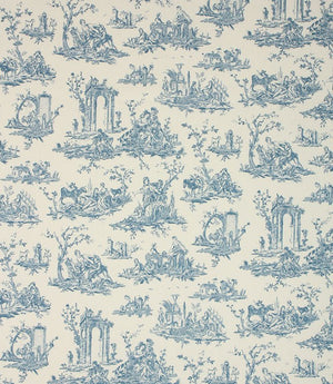 French Toile Fabric / French Blue
