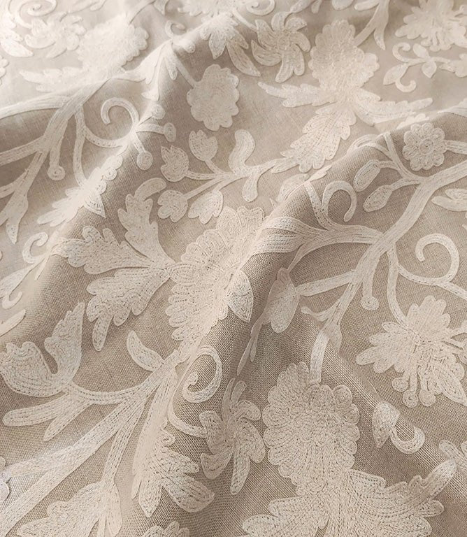 Ferahan Linen Fabric / Parchment - Just Fabrics