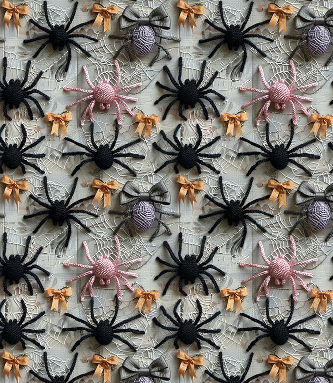 Spinderella Fabric / Silver - Just Fabrics