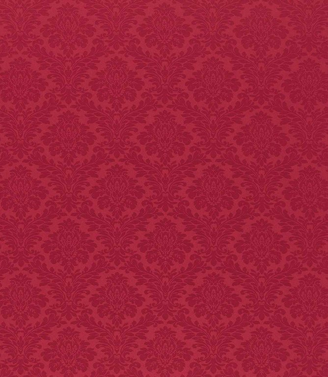 Lymington Damask Fabric / Claret - Just Fabrics