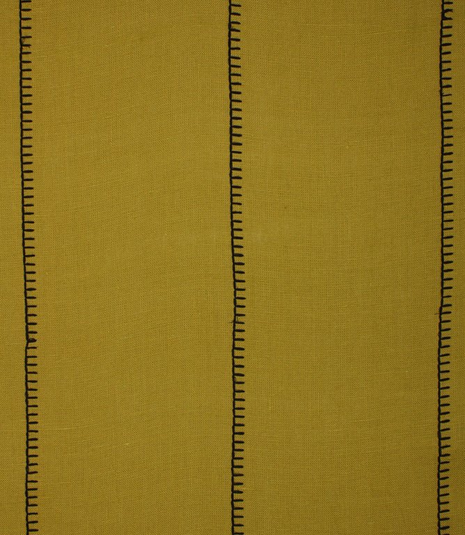 Stitched Up Fabric / Lime / Noir - Just Fabrics