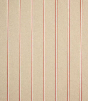 Linen Stripe Fabric / Red