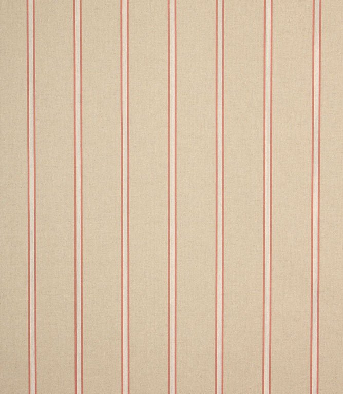 Linen Stripe Fabric / Red - Just Fabrics
