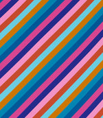 Sherbet Stripe Fabric / Lapis / Spinel / Aquamarine - Just Fabrics
