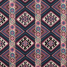 Dorothys Kilim Fabric / Barbed Berry / Indigo - Just Fabrics
