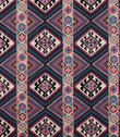 Dorothys Kilim Fabric / Barbed Berry / Indigo - Just Fabrics